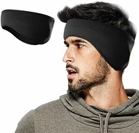 solid headband men women unisex headwrap cover fleece ear muffs ear warmers hair band black man headband hair accessories