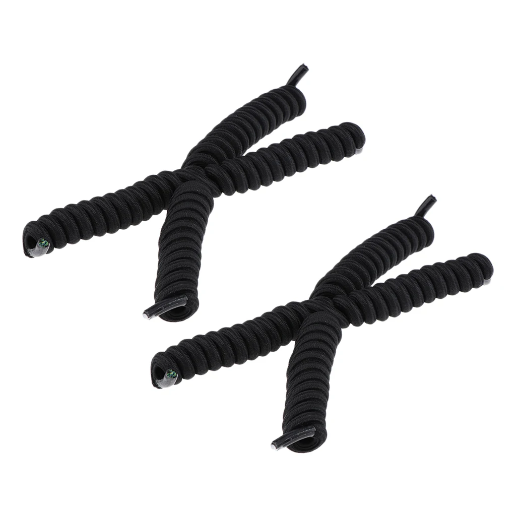 4x взрослые эластичные шнурки без галстука Триатлон кудрявые для обуви|Шнурки| |