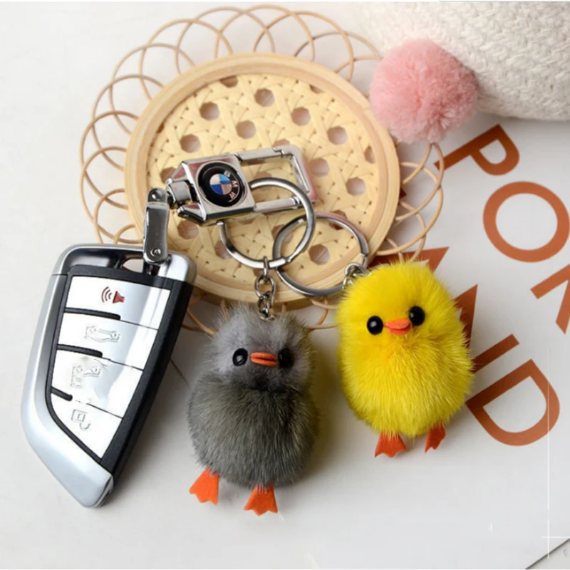 

4cm Cute Yellow Duck Plush Toys Keychain Soft Stuffed Animals Dolls Toy for Kids Children Baby Girls Christmas Gifts