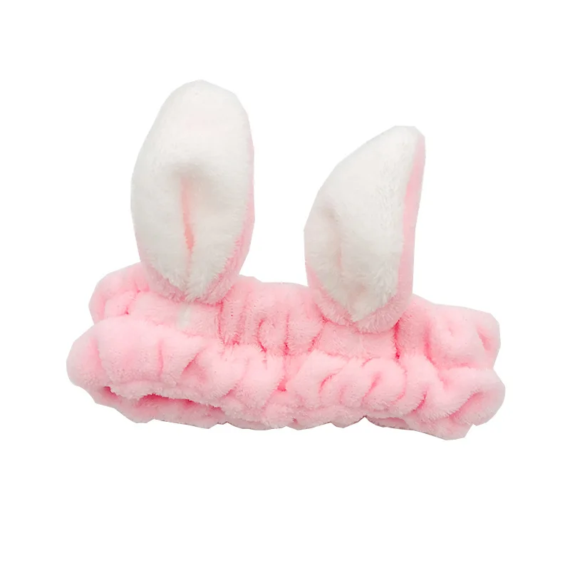 

Rabbit Ear Cute Wash Face Hair Band Hair Band Korean Women Autumn Winter Wide Headband Plush Women Make Up Hair Band