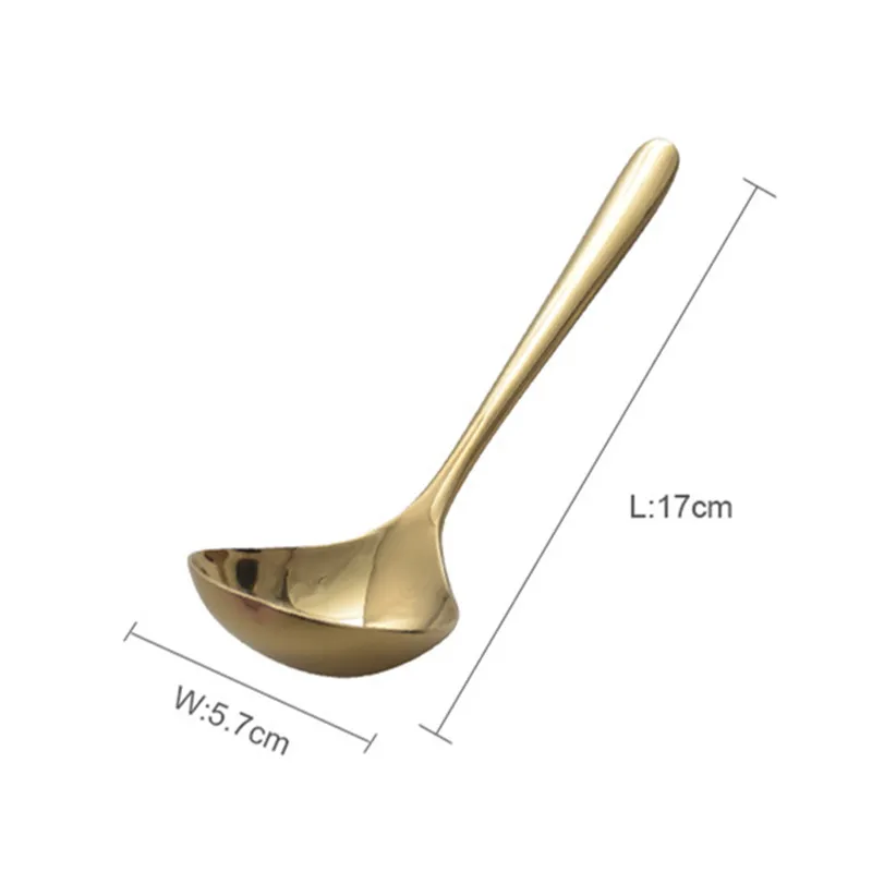 

Ложка для супа из нержавеющей стали 304, утолщенная столовая ложка с длинной ручкой, каша-буйон ​ Половник Серебро Золото Посуда для кухни