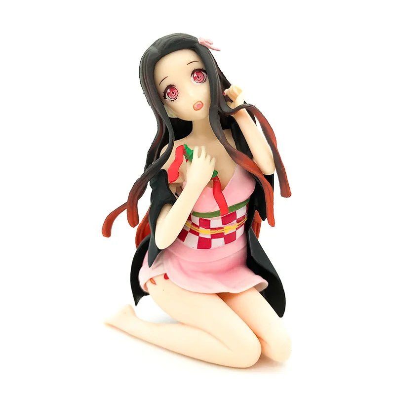 

10cm Demon Slayer Anime Figure Kamado Nezuko Sexy Girl Action Figure Kneeling Version Figurine Collectible model Toys gift