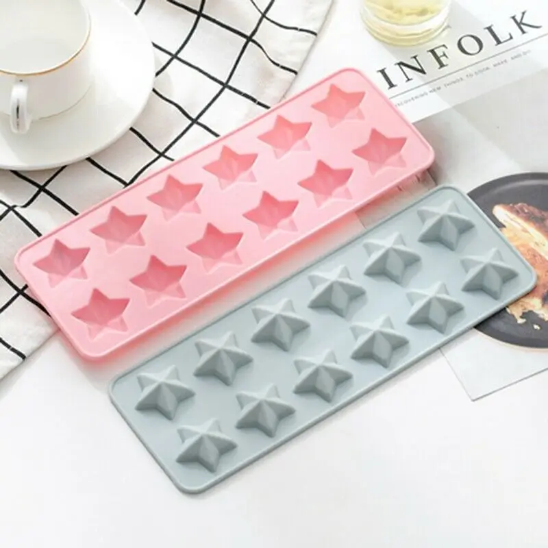 New Star Shaped Chocolate Mould Cake Tools Candy Mold Silicone Bakeware Cupcake Decor mold | Дом и сад