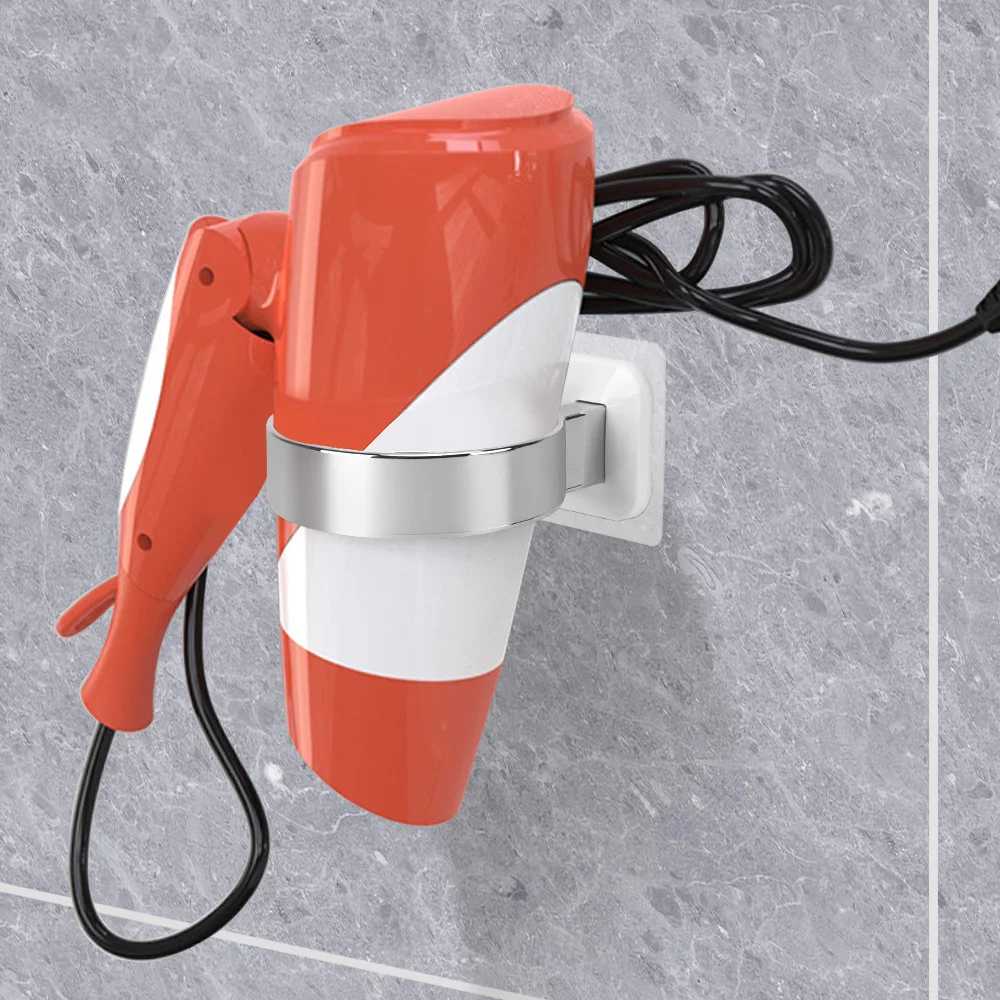 

Hair Dryer Holder Wall Mounted Bathroom Accessories Hair Dryer Storage Rack For Home Bathroom Dressing Room Punch-free