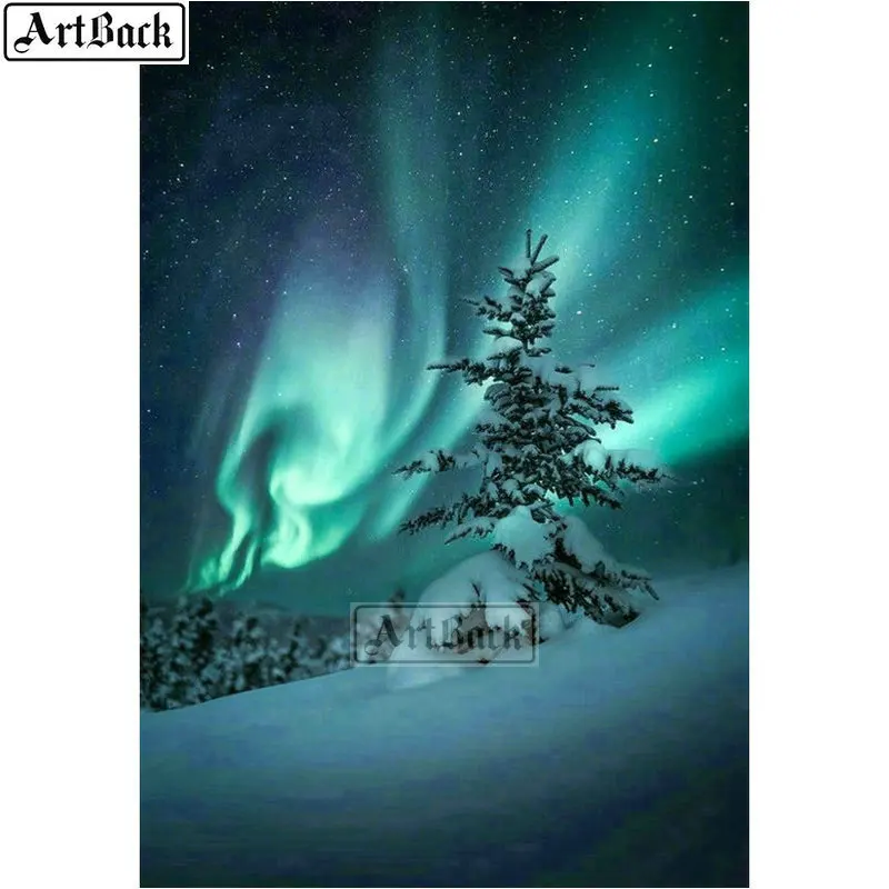 5d алмазная живопись Северное Освещение Пейзаж Вышивка крестиком полная