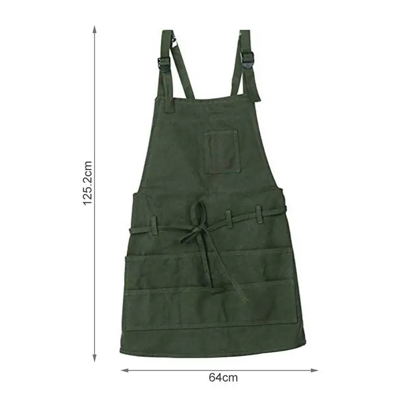 

Workshop Aprons 9 Pockets Waterproof Unisex Apron Dustproof Utility With Bucket Aprons For Arts Gardening Work Repair Painting