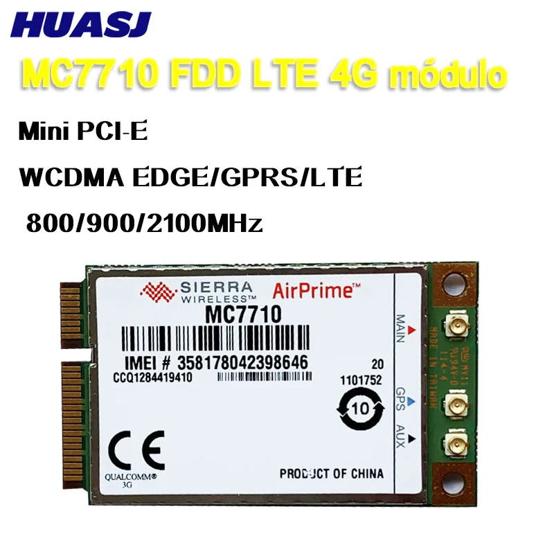 Huasj Desbloqueado Sierra Wireless MC7710 4G LTE/HSPA + 3G mobile WWAN Mini PCI E tarjeta usb модем WCDMA EDGE/GPRS/LTE 800/900/2100MHz|3G