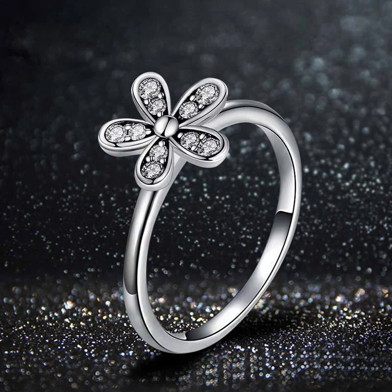 Кольцо женское золотистое с цветком персика и маргариткой|Кольца| |