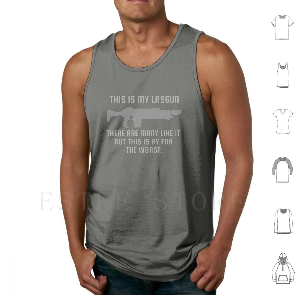 

" This Is My Lasgun There Are Many Like It But This Is By Far The Worse " Print Tank Tops Vest Sleeveless Wh40 Horus