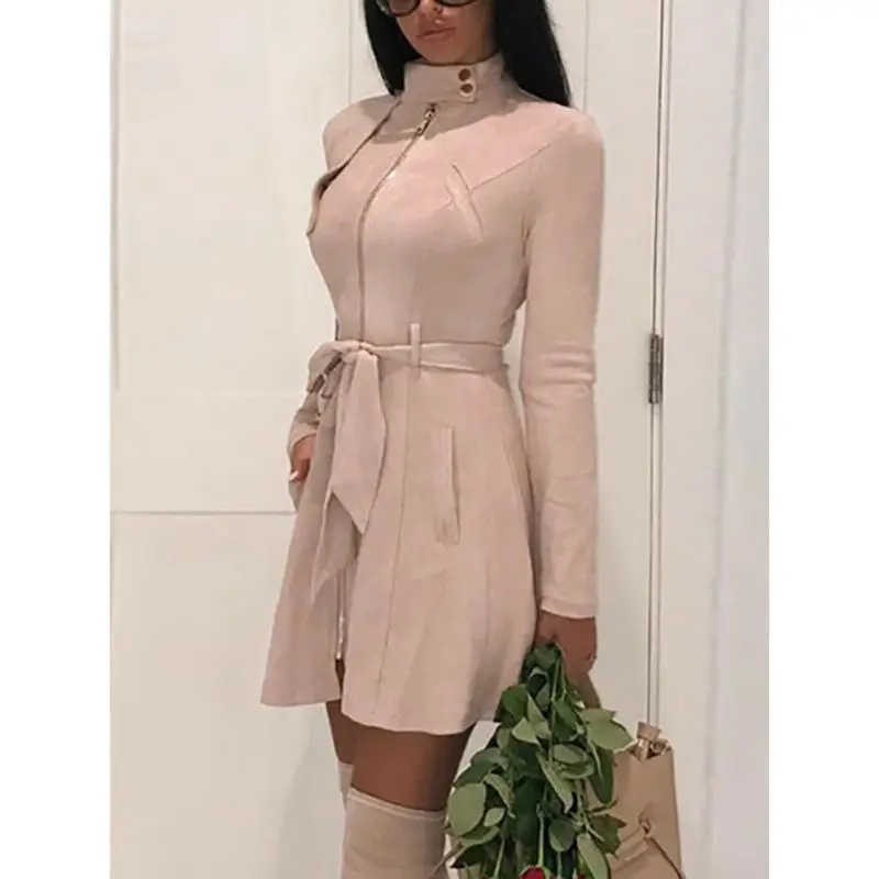Women Fashion Autumn Winter Trench Ladies Casual Outwear Coat