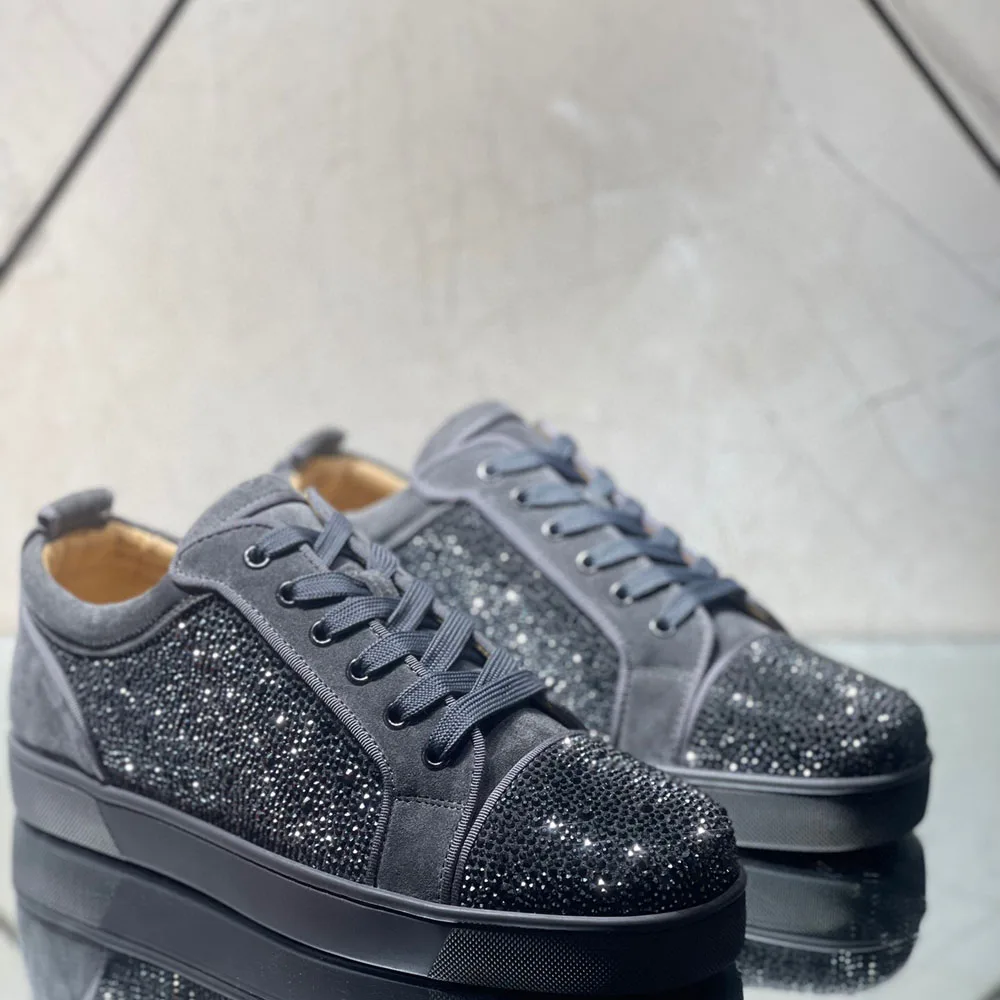 

Туфли низкие мужские/женские из натуральной замши, роскошные лоферы, повседневная обувь на плоской подошве, свадебные кроссовки, без шипов, ...