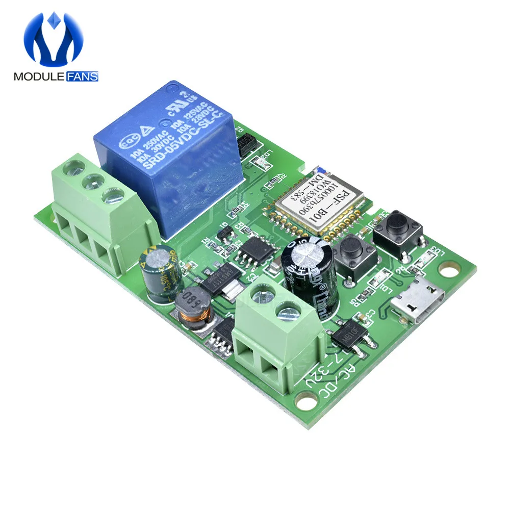 DC 5 V-12 V пробежку с встроенной функцией спуска затвора умный беспроводной WiFi переключатель Тхет триггерный релейный модуль APP Управление; доска Diy Электронный