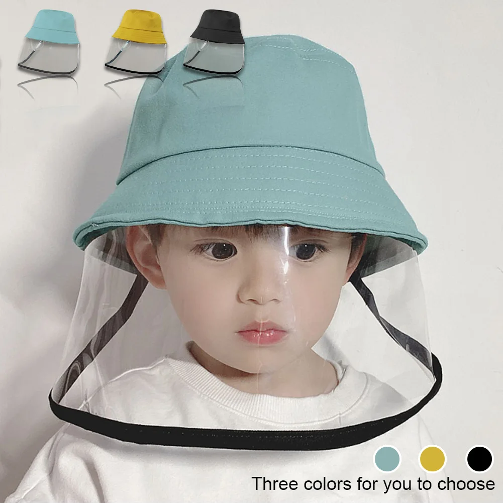 

Outdoor Anti Spitting Travel Saliva Isolation Face Protection Clear Cover Kids Fisherman Hat Spring Dustproof Shield Wide Brim