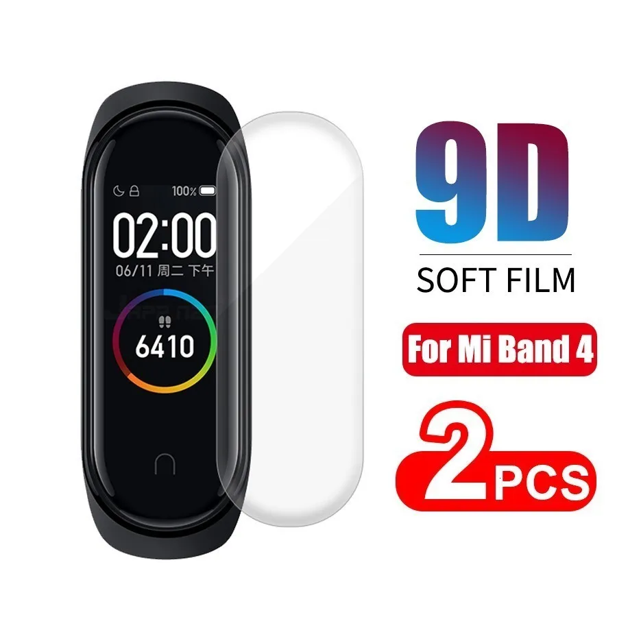 3 шт./5 шт. Защитная пленка для Xiaomi Mi Band 4 3 умный Браслет на весь экран защитная Гидрогелевая пленка не закаленное стекло