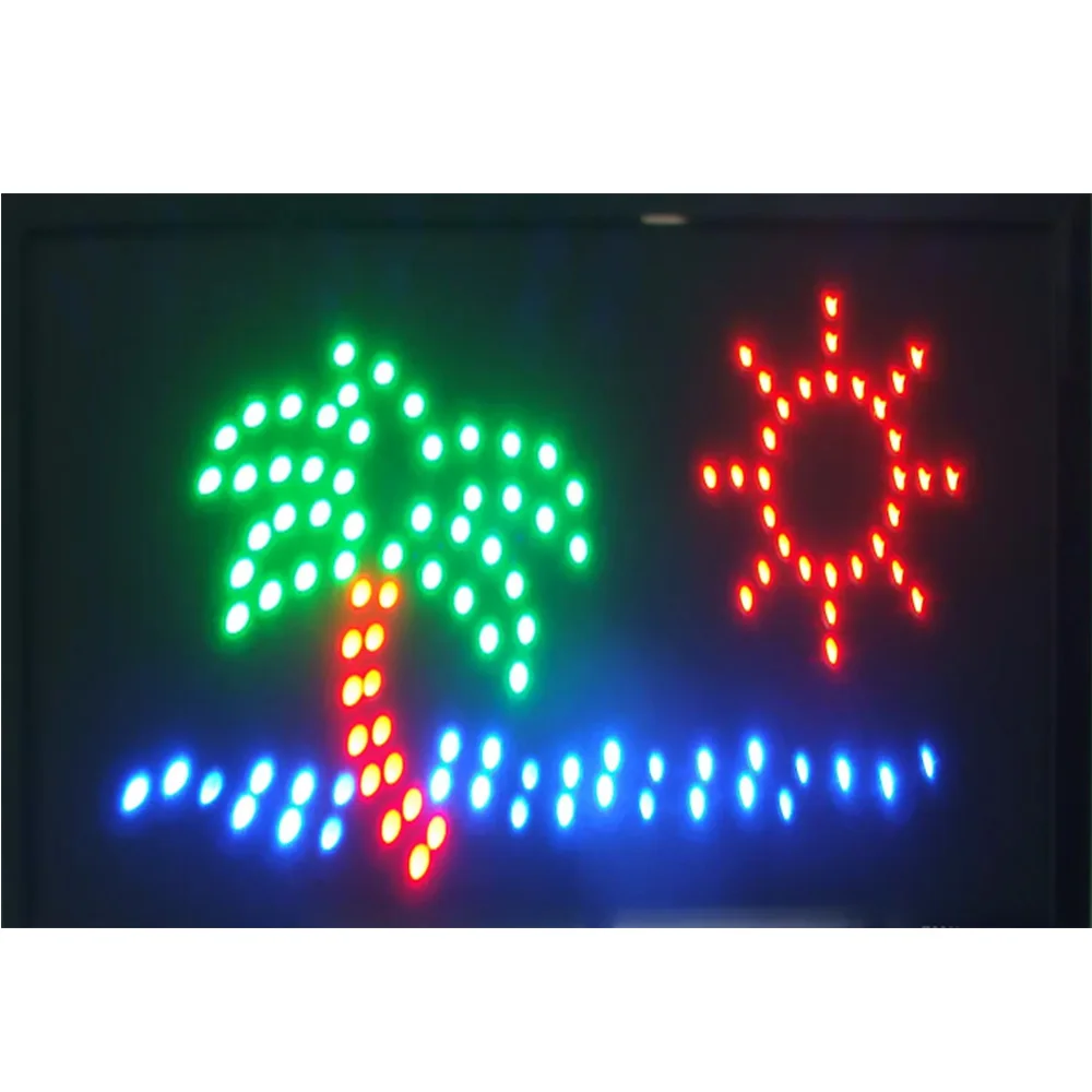 

Tiki Bar Led Neon Open Signs 10x19 Inch Flashing Signs for Pub Night Bar Juice Bar Open Business Store Open