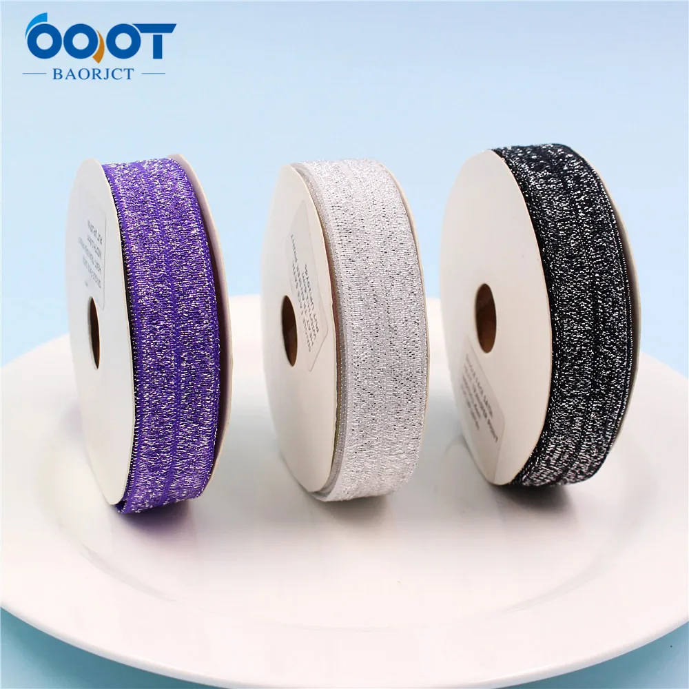 

5yds,5/8"Sprinkle Over Elastic Stretch Foldover FOE Elastics for Hair Ties Headbands Hair Bow Clip,E-20514-1095