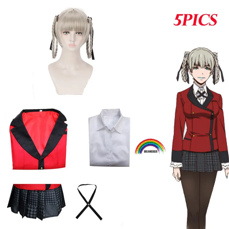 Модный женский костюм для косплея Kirari Momobami Jabami Yumeko Yumemite Yumemi на Хэллоуин полный