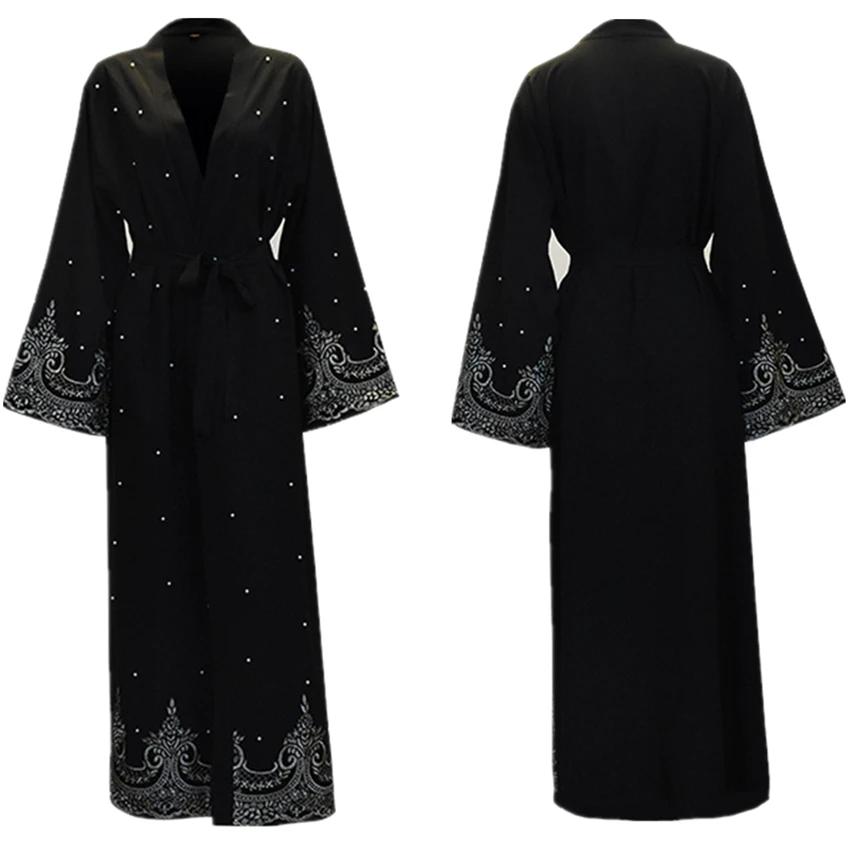 2022 мусульманское модное Abaya, мусульманское платье, Женский кафтан с длинным рукавом, с вышивкой, Abaya Дубай Арабский кафтан, платья Рамадан