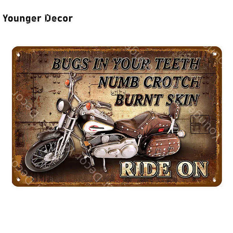 Жестяные знаки с американским мотоциклом Индийский металлический налет