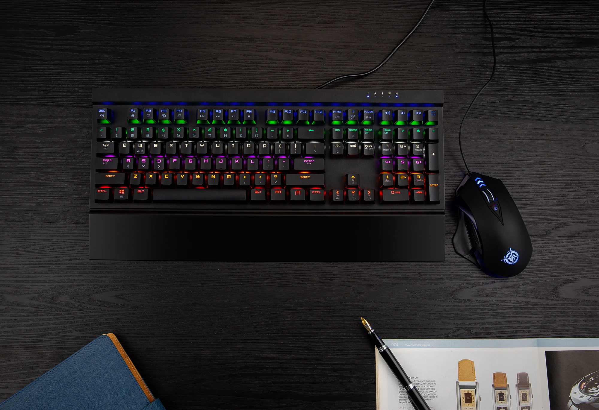 

Волшебник MK15 настоящая механическая клавиатура 108-key USB интерфейс домашняя Интернет-кафе игра выделенная механическая клавиатура