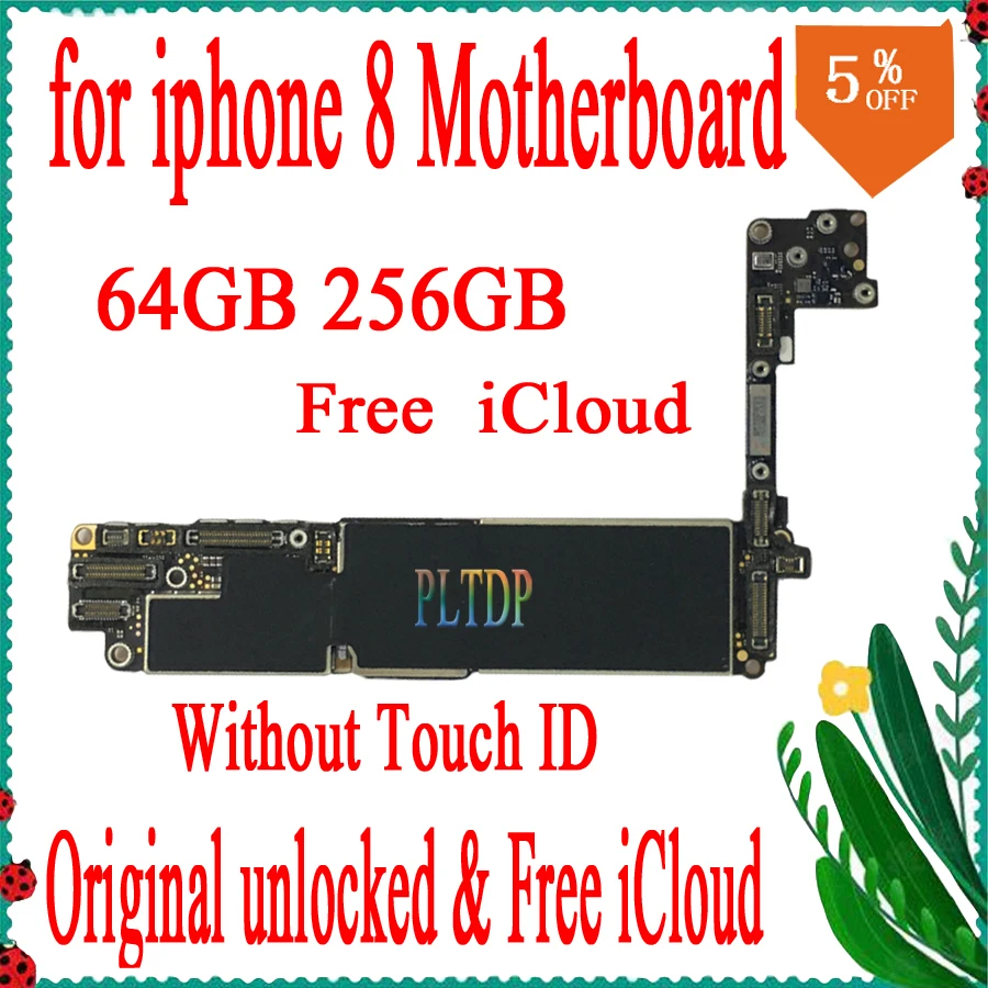 Материнская плата 64 Гб 256 ГБ для iphone 8 с Touch ID/без ID 100% Оригинал разблокирован