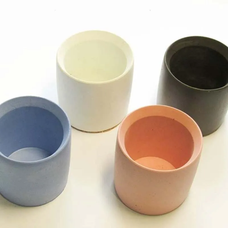 Цилиндрический горшок формы для бетона плантатора силиконовые держателя