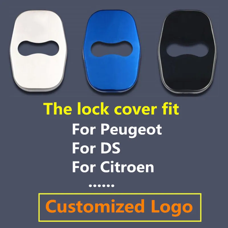 

Upgrade Car Door Lock 4pcs Stainless Steel Cover Anti-corrosive Decoration Protecting For Peugeot Citroen DS Spirit DS3 DS4 DS5