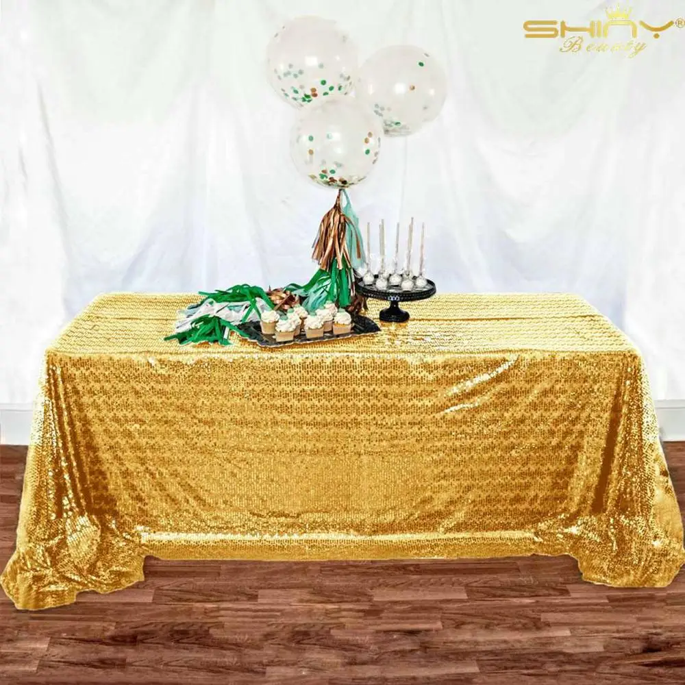 Sequin Tablecloth 50x72Inch Deep Gold Mermaid Party Tablecloths Table Cloths for Wedding/Party-M0928 | Аксессуары для одежды