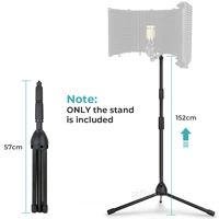 foldable metal microphone stand studio microphone floor tripod non slip arm stage performance recording mic stand for