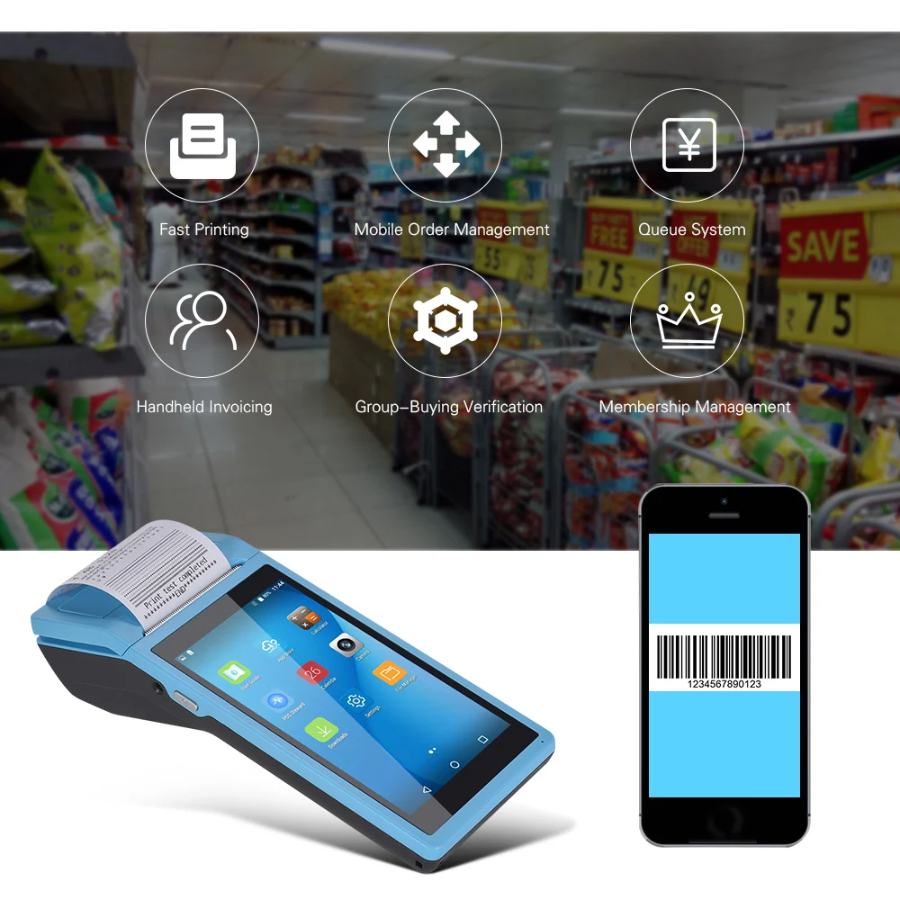 Все в одном ручной принтер PDA Smart pos терминал беспроводные портативные принтеры