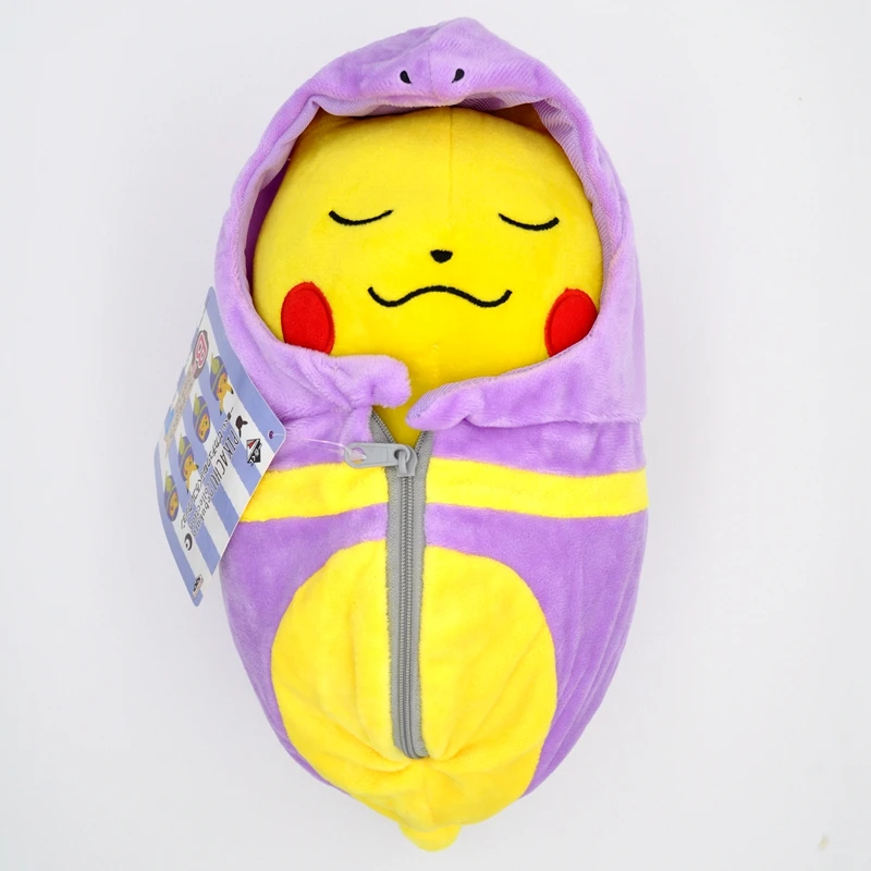 20 см спальный мешок Пикачу Плюшевые игрушки куклы косплей Чаризард Ekans Eevee мягкая одежда Кукла животного для детей подарок
