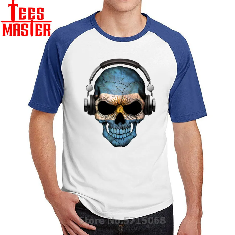 Футболка мужская с принтом флага Аргентины 100% хлопок в стиле хип хоп|Мужские