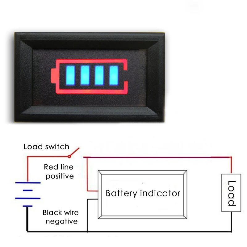 Многоцелевой автомобильный индикатор уровня заряда свинцово кислотной батареи
