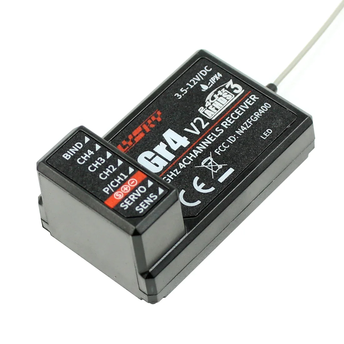 

Flysky FGR4 FGR4S FGR4P 2.4G 4CH Two-way Single Antenna Receiver PPM/IBUS/PWM For Flysky FS-NB4 Remote Control RC Car