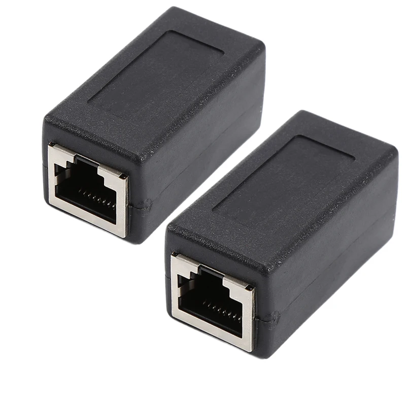 

Female to Female Network LAN Connector Adapter Coupler Extender RJ45 Ethernet Cable Extension Converter Computer Connectors