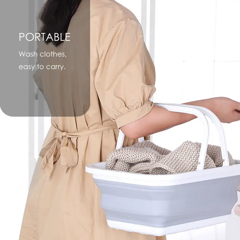 

Folding Desktop Storage Basket Portable Food Snack Picnic Shopping Convenient Hand Basket Home Multi-purpose Basket