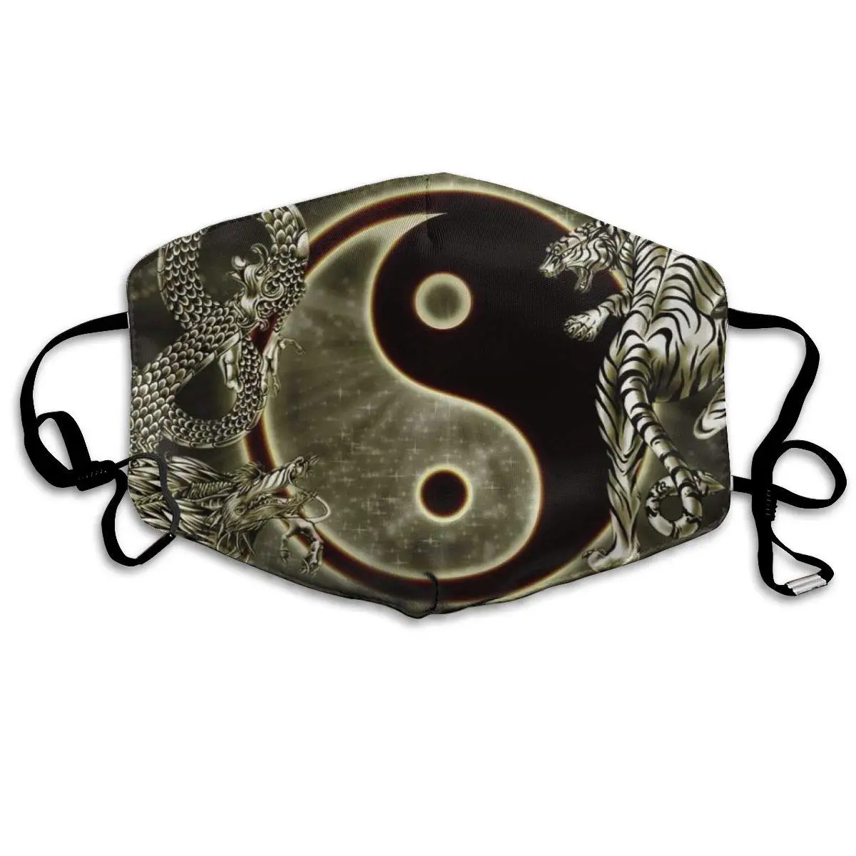 

Men Breathable Anti-Dust Face Mouth Cover Mask Respirator Protection Anti Pollution Windproof Mask Yin Yang Dragon Tiger Pattern