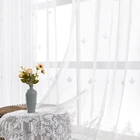 Европейские белые кружевные прозрачные Занавески XTMYI для гостиной, спальни, вышитые оконные занавески, тюлевые занавески, домашний декор