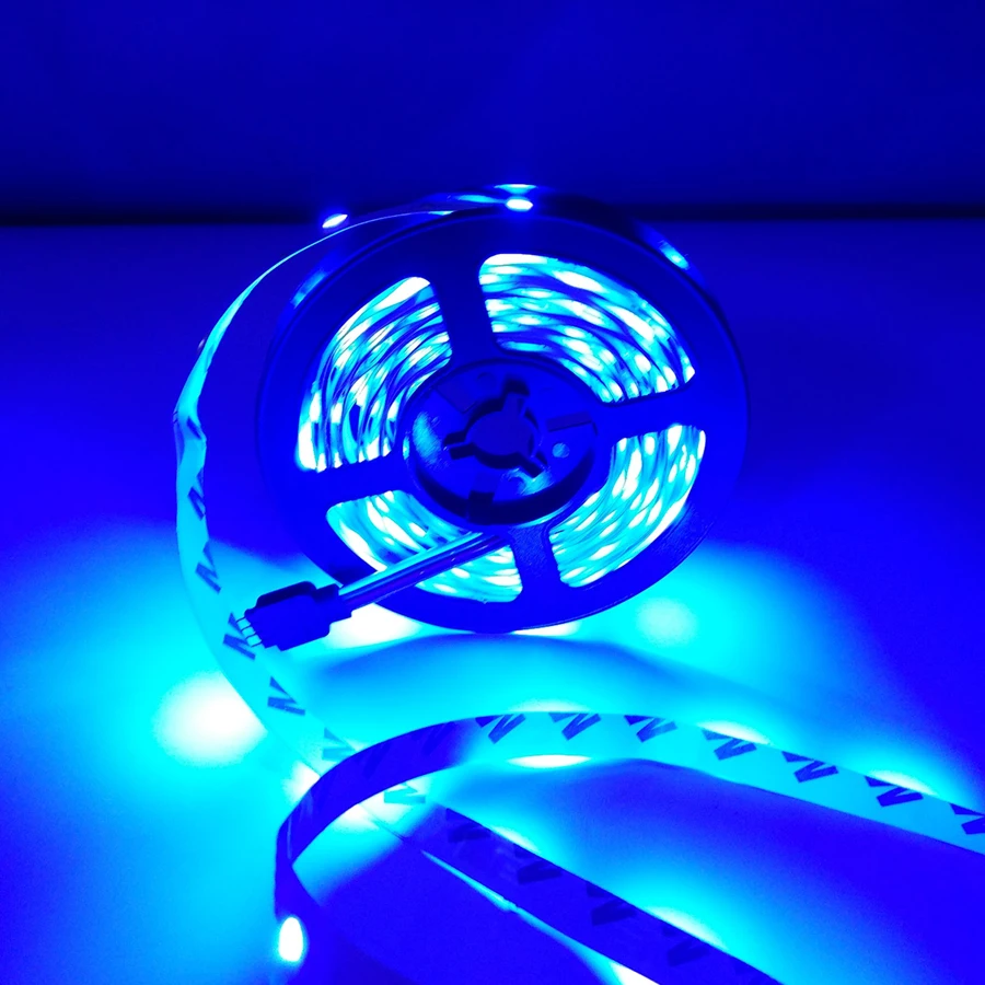 Светодиодный светильник RGB SMD 5050 2835 Светодиодный ленточный 5 м водонепроницаемый светодиодный гибкий диодный светильник ing ленточный контроллер DC 12 В комплект адаптеров