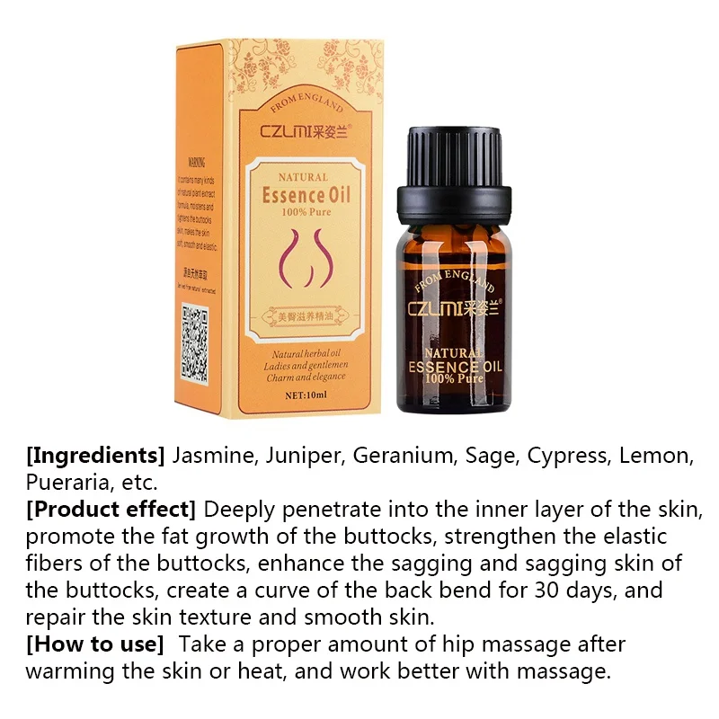 

Butt Enhancement Oil Nourishing Skin Lifting Hips Firming Skin Hip Massage Essential Oil