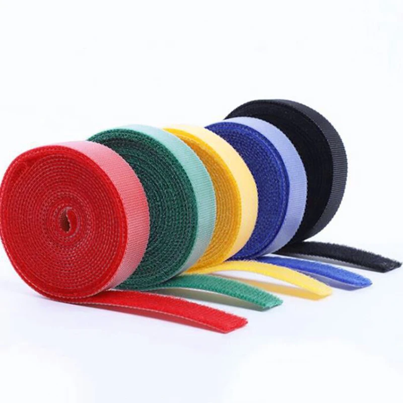 

1 рулон 5 метров цветная лента волшебный клей самоклеящаяся лента ремешок Пряжка ремень для тонких проводов лента для зарядного кабеля