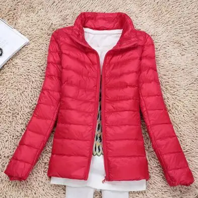 Invierno mujer ultraligero Delgado abajo chaqueta Banco pato chaquetas con capucha manga larga abrigo calido Parka mujer|Женские