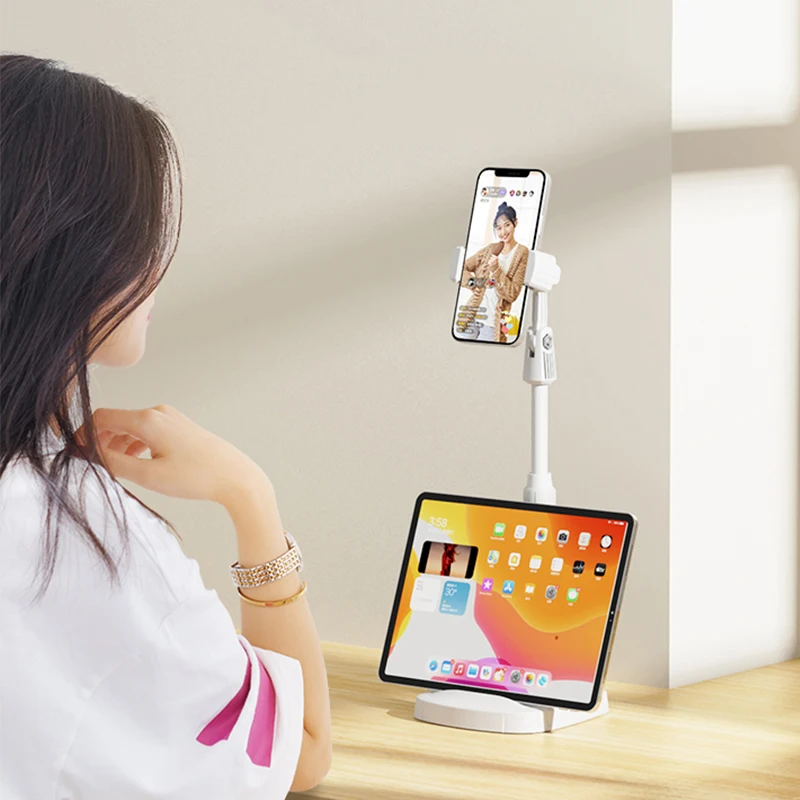 

Telescopic Mobile Phone Holder Adjustable Height Cat Paw Desktop Stand 360 Rotation Lazy Mount Bracket For iPhone iPad Laptop