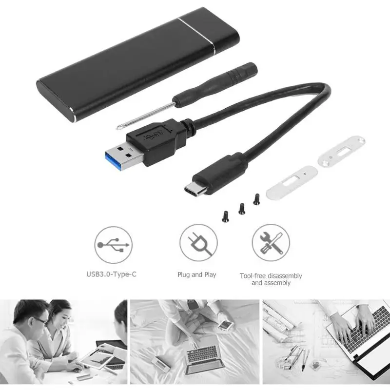 Чехол для жесткого диска type C 3 1 USB3.0 to NGFF M.2 SSD корпус 6 Гбит/с UASP внешний жесткий