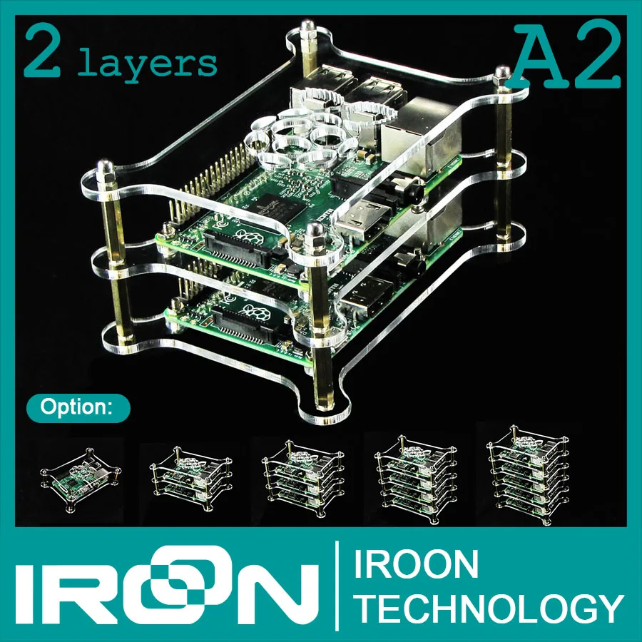 Многослойный акриловый чехол для корпуса Raspberry PI 4 2/3/4/5 слоев|Аксессуары
