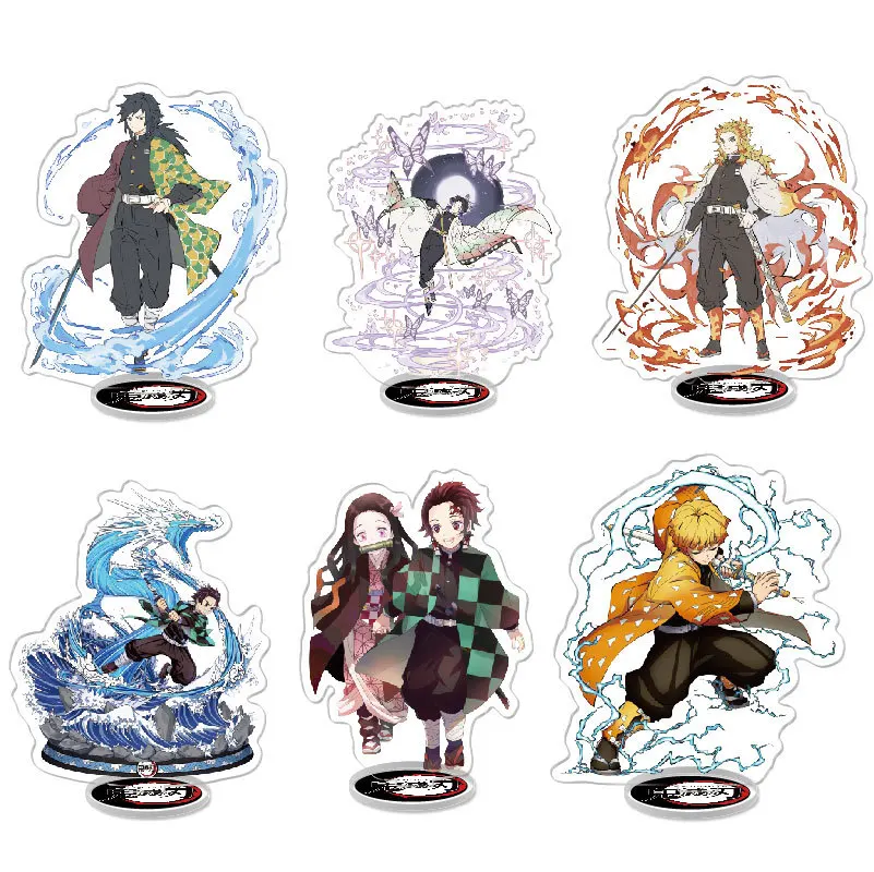 

16CM Anime Demon Slayer Kimetsu No Yaiba Kamado Tanjirou Nezuko Kanawo Zenitsu Inosuke Giyuu Figure Acrylic Stand Model Toys