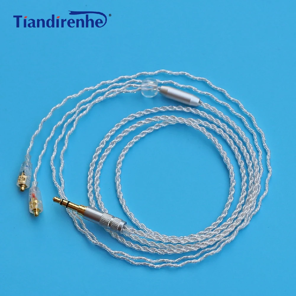 MMCX кабели для Shure SE215 SE535 4 Share посеребренные наушники гарнитура HIFI провод|earphone