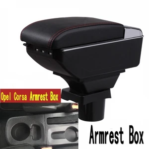 for opel corsa armrest box central store content box with cup holder ashtray usb corsa armrests box free global shipping