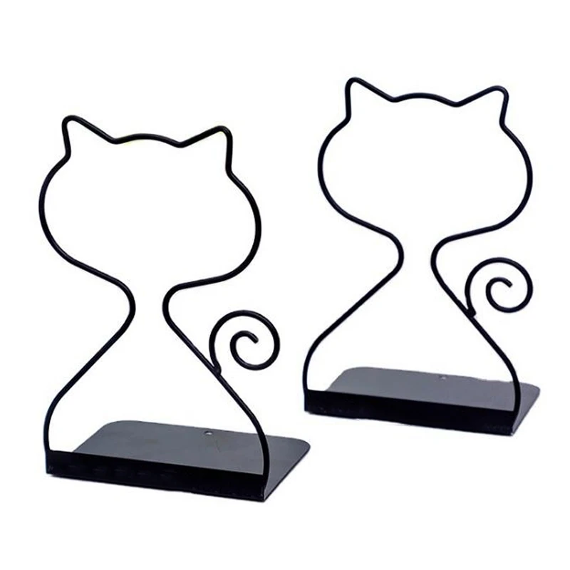 

Metal Book Holder Desktop Bookends Desk Organizer Stand Shelf Office School Stationery