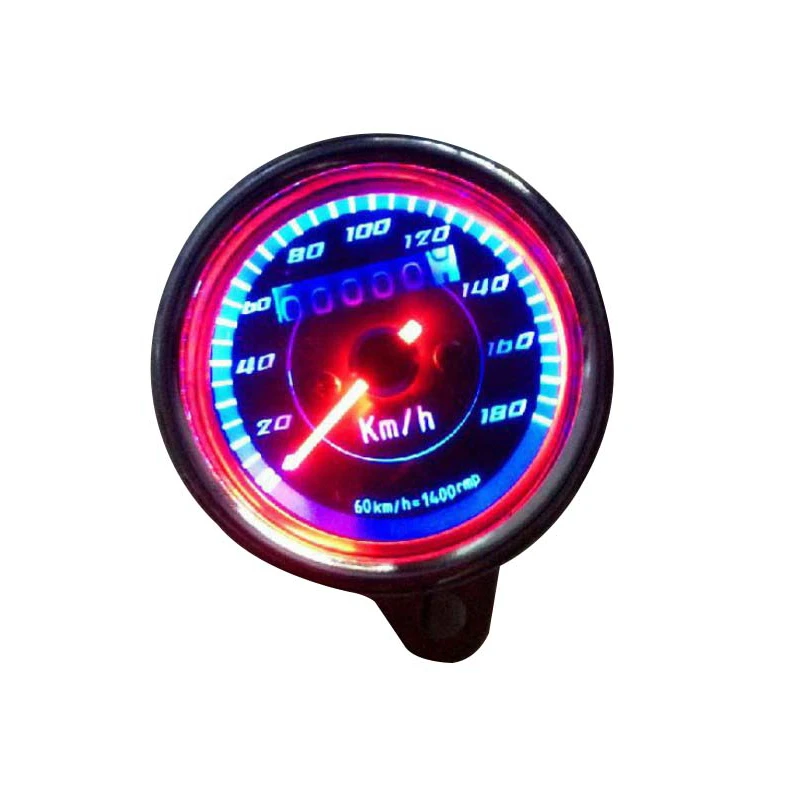 Универсасветильник двухцветный светодиодный одометр спидометр km/h для мотоцикла